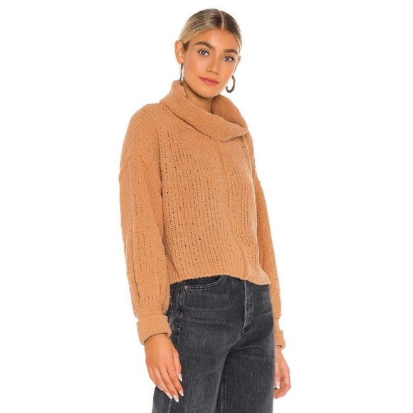 NWT Free People Be Yours Bishop Sweater in colour Camel - Picture 3 of 15